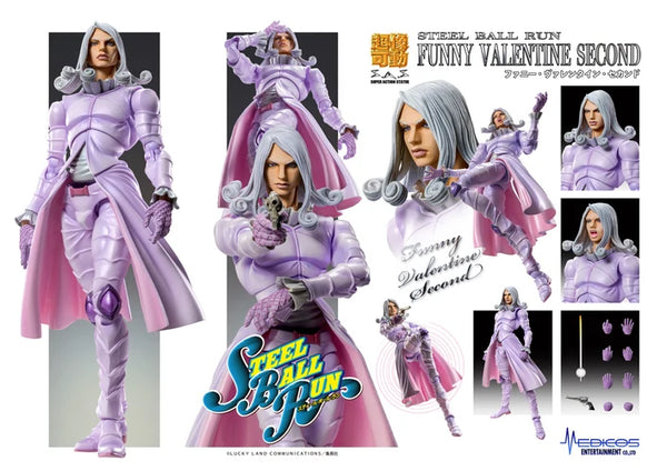 JoJo's Bizarre Adventure: Steel Ball Run Super Action Statue Funny Valentine Second Action Figure